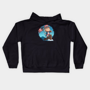 Uncle Sam Cartoon Kids Hoodie